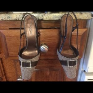 Sling back pumps. Like new